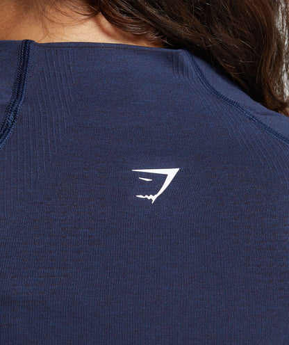 Women's Gymshark Vital Midi Zip Up Jacket Heavy Blue Marl