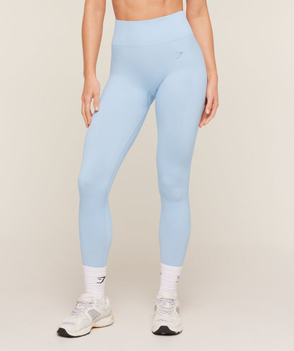 Women's Gymshark Poise Seamless Leggings Chilled Blue