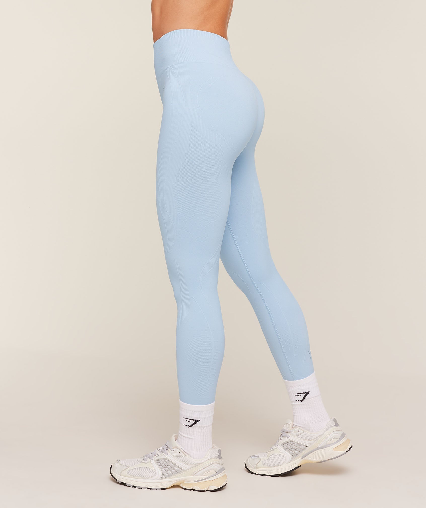 Women's Gymshark Poise Seamless Leggings Chilled Blue