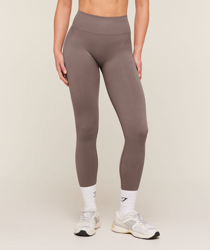 Women's Gymshark Poise Seamless Leggings Cool Brown