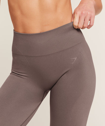 Women's Gymshark Poise Seamless Leggings Cool Brown