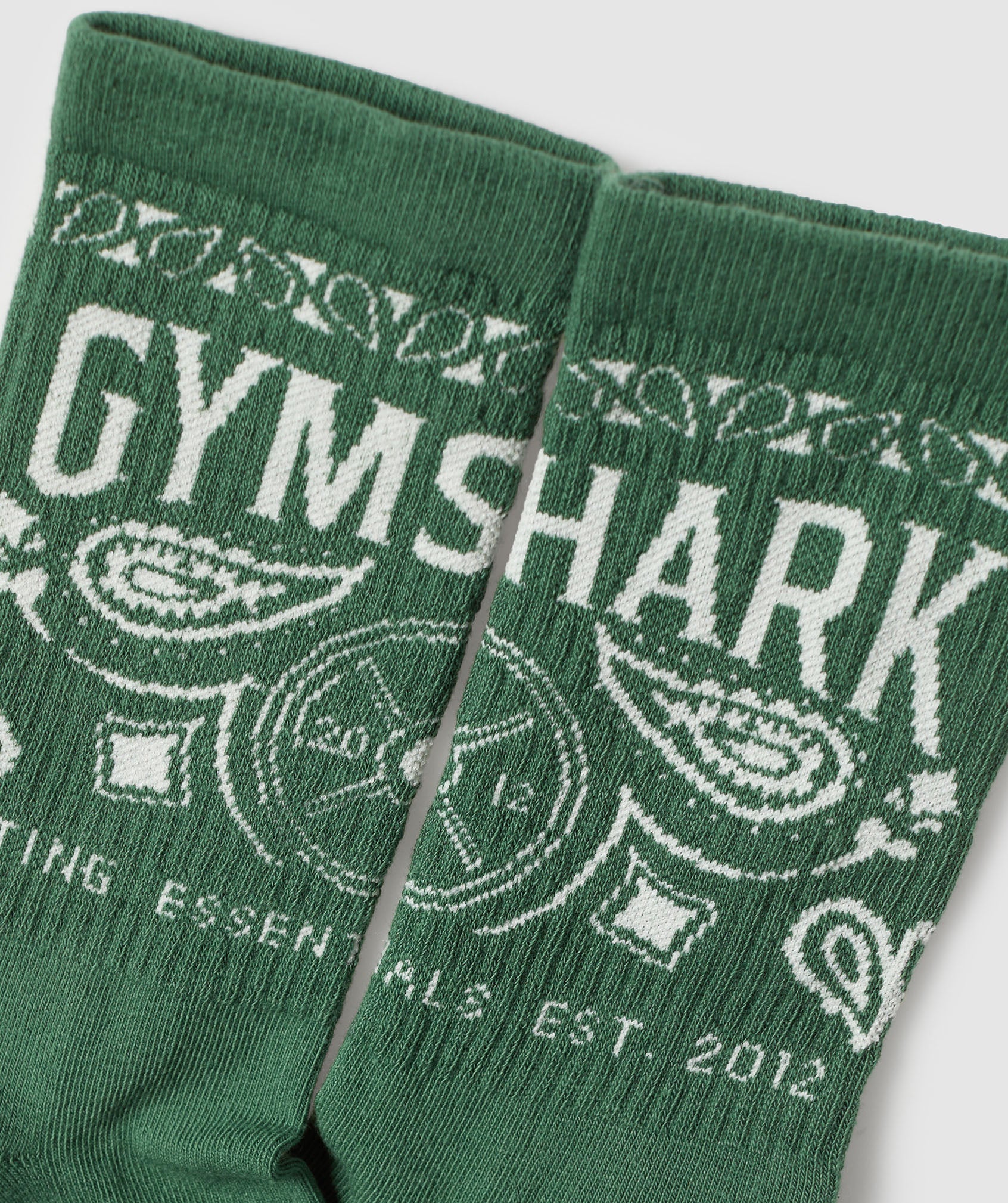 Women's Gymshark Bandana Crew Sock Classic Green
