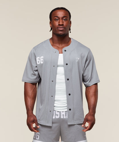Gymshark Sports Jersey Denim Grey