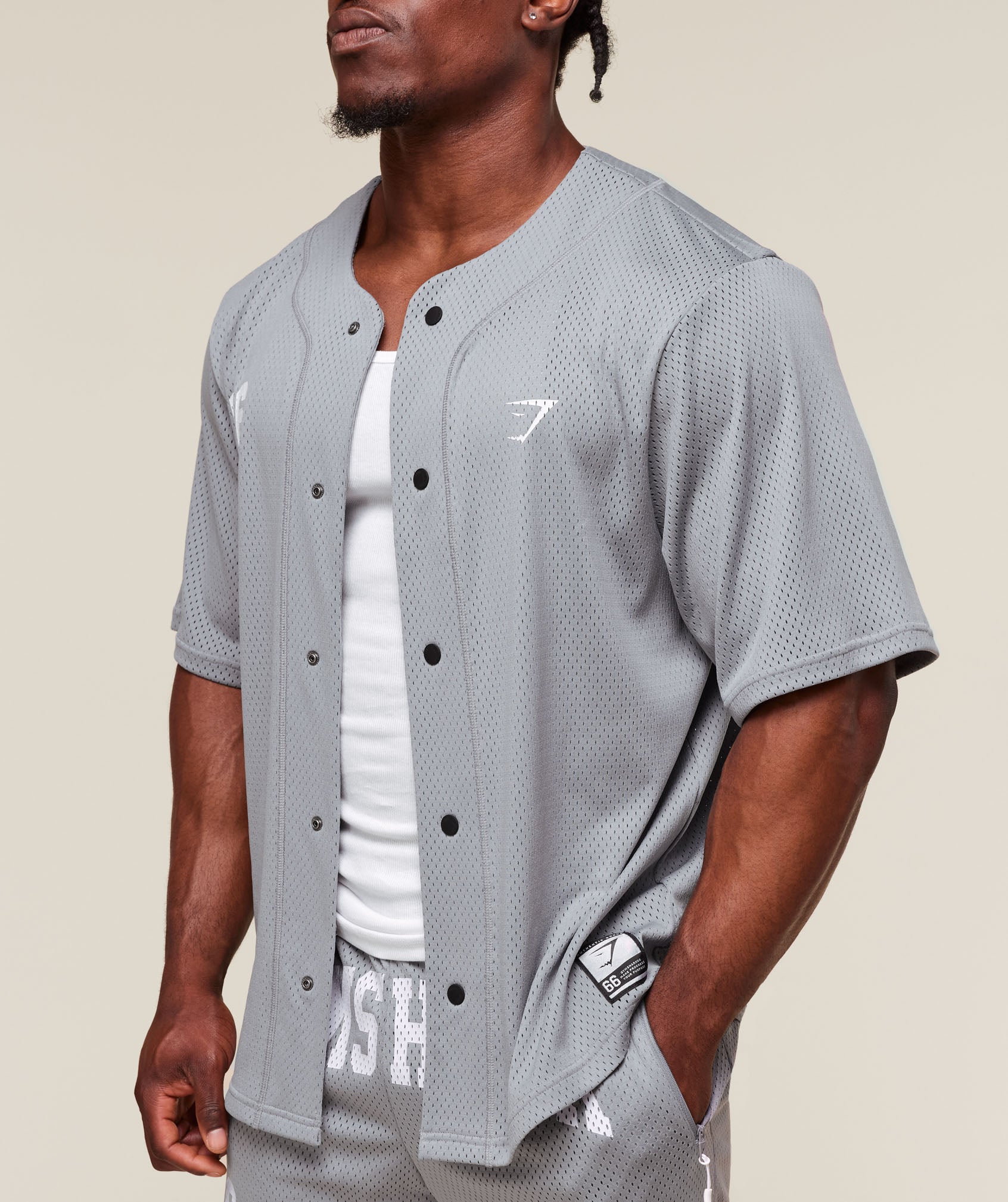 Gymshark Sports Jersey Denim Grey