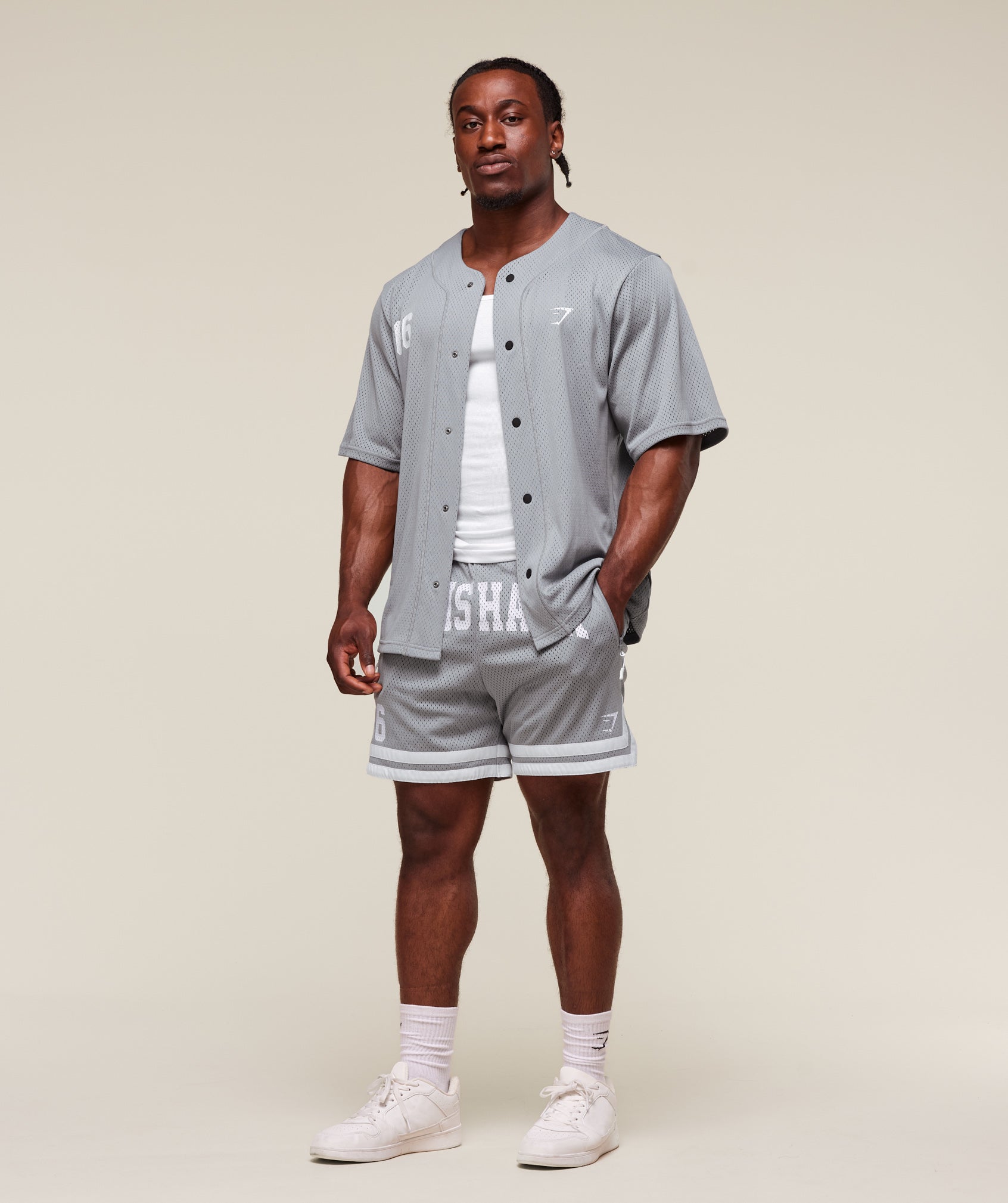 Gymshark Sports Jersey Denim Grey