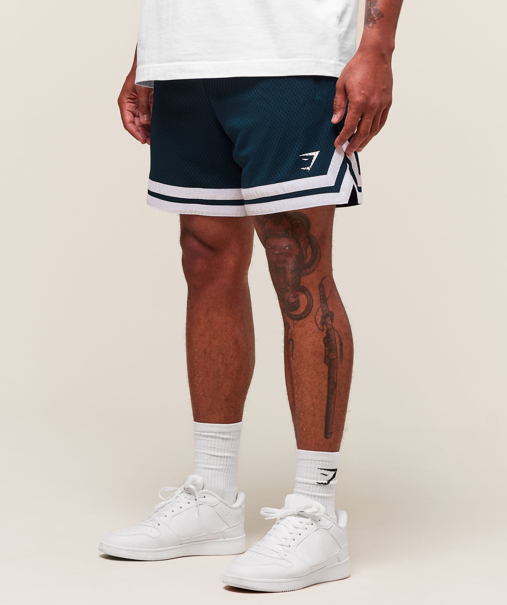 Gymshark Varsity Mesh Shorts Navy