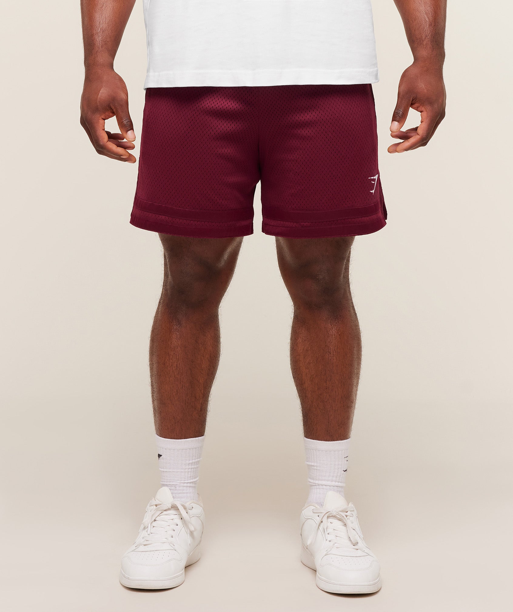 Gymshark Campus Mesh Shorts Rich Maroon