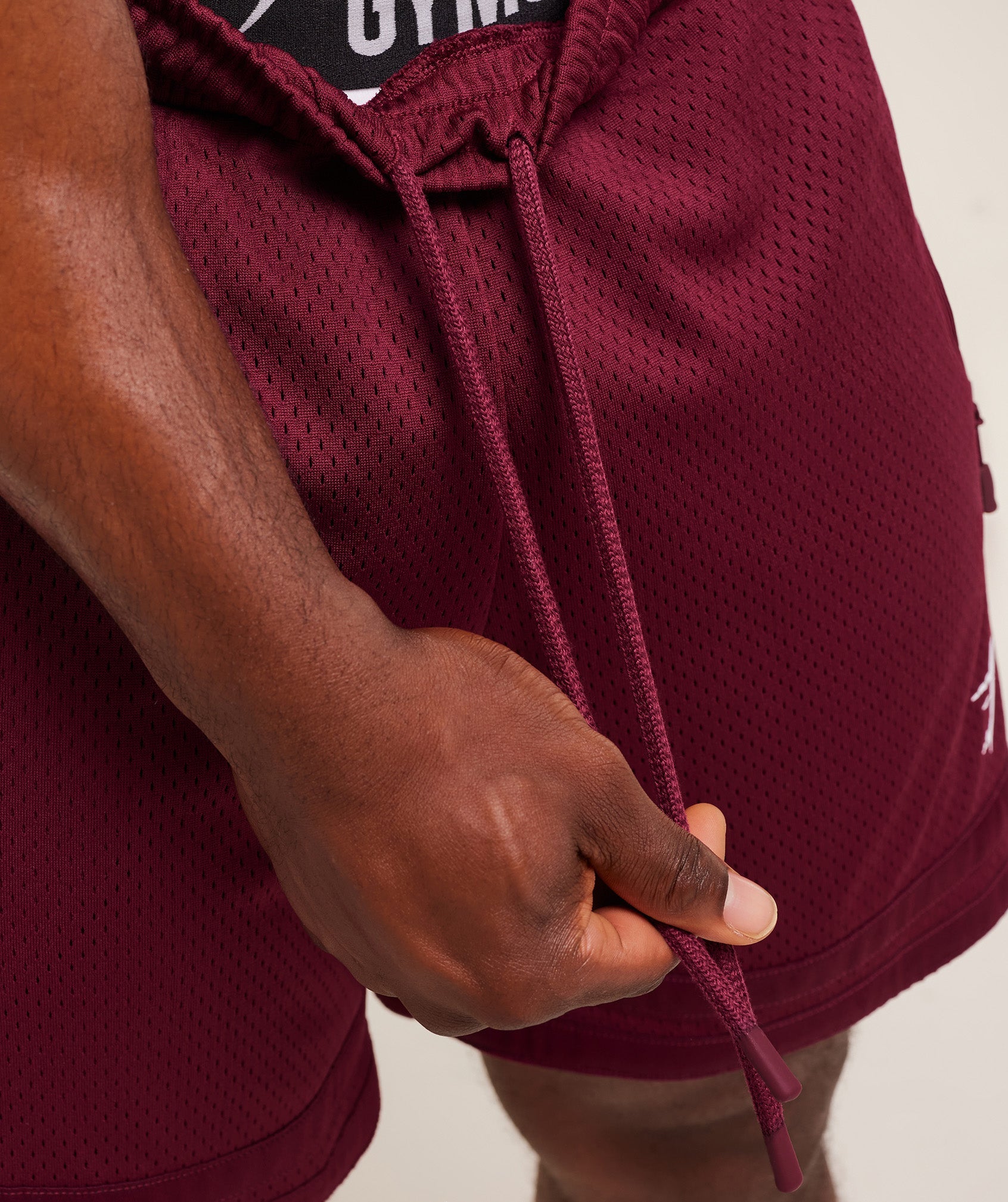 Gymshark Campus Mesh Shorts Rich Maroon