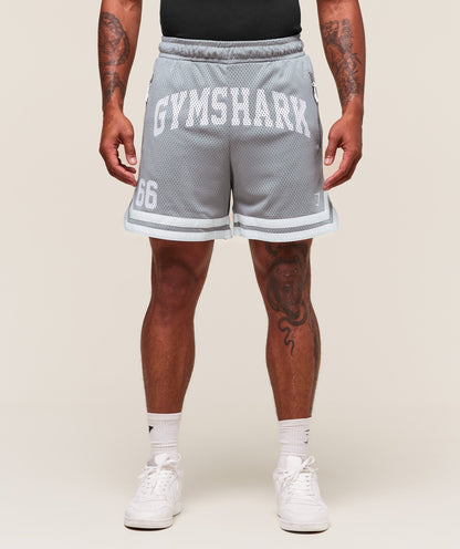Gymshark Varsity Mesh Shorts Denim Grey