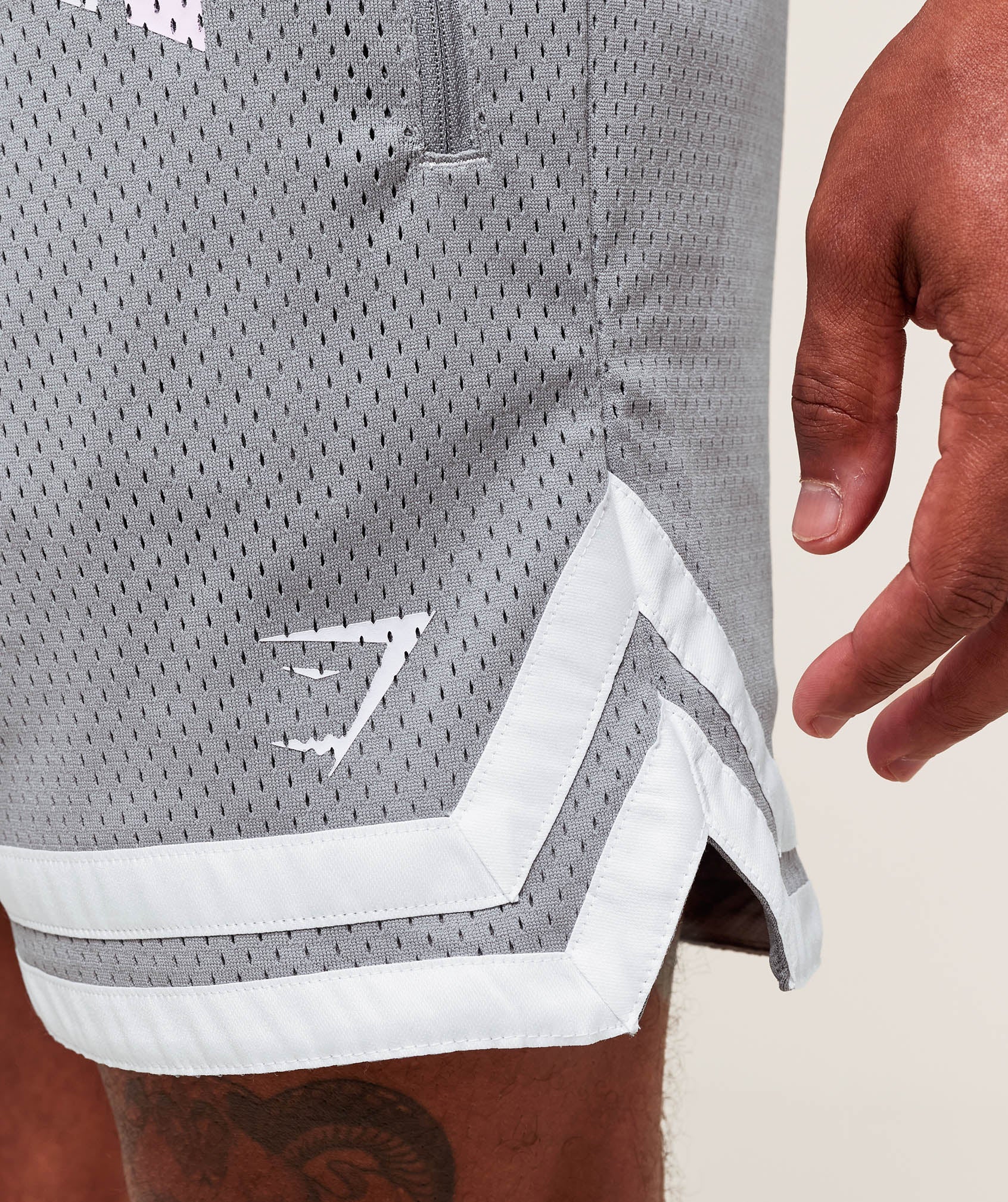 Gymshark Varsity Mesh Shorts Denim Grey