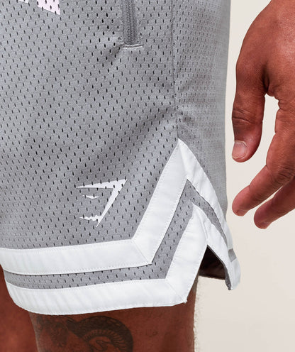 Gymshark Varsity Mesh Shorts Denim Grey
