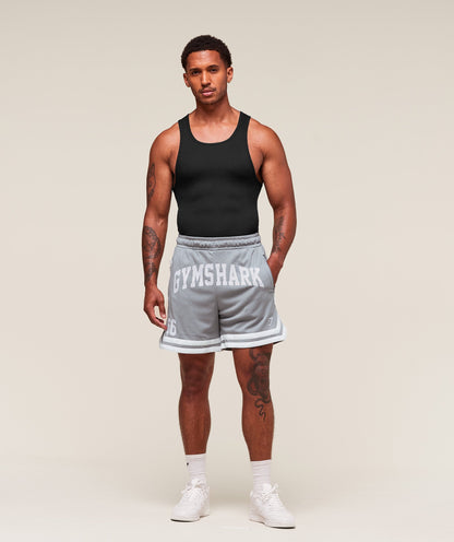 Gymshark Campus Mesh Shorts Denim Grey