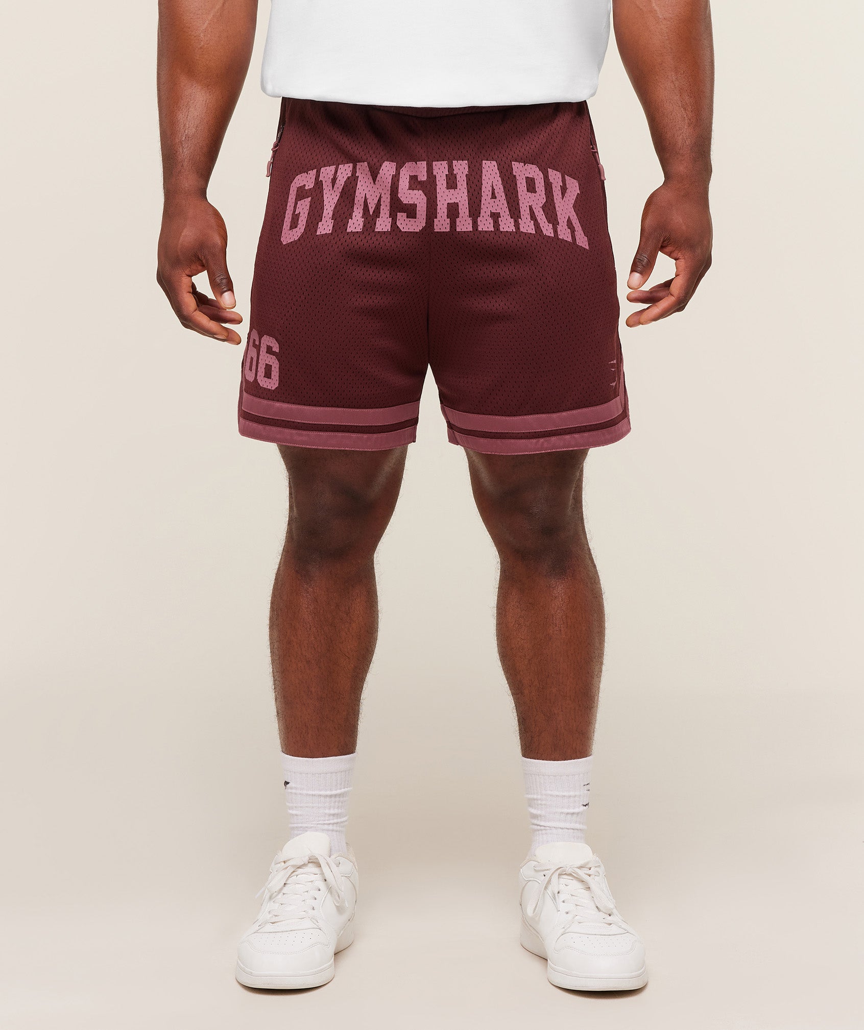 Gymshark Campus Mesh Shorts Rich Maroon