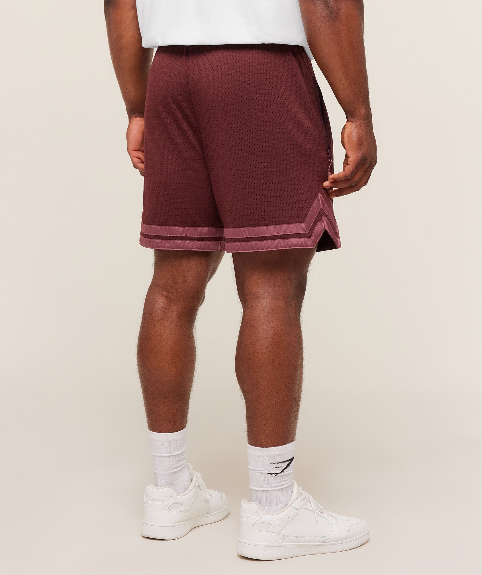 Gymshark Campus Mesh Shorts Rich Maroon