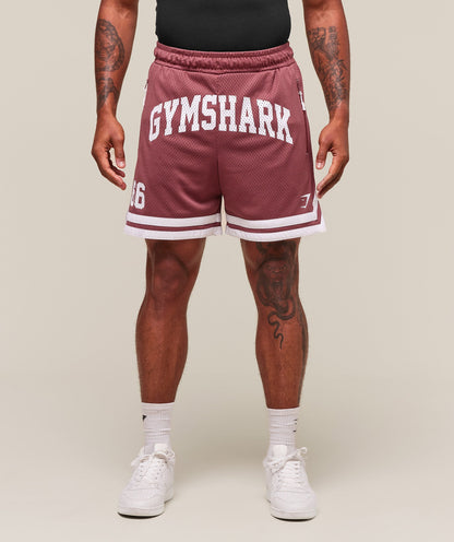 Gymshark Campus Mesh Shorts Washed Berry Pink