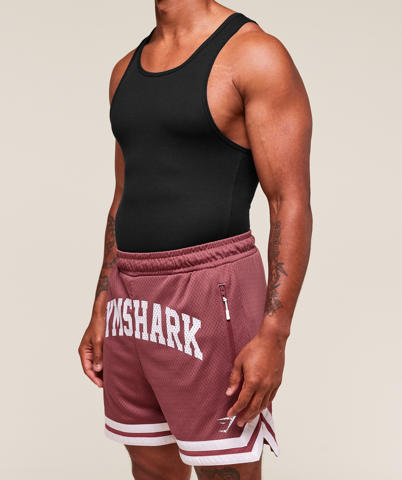 Gymshark Varsity Mesh Shorts Washed Berry Pink