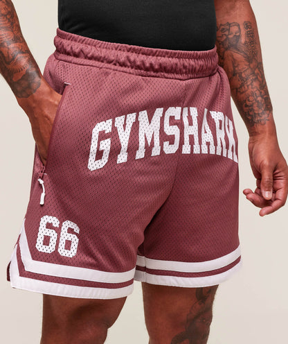 Gymshark Varsity Mesh Shorts Washed Berry Pink