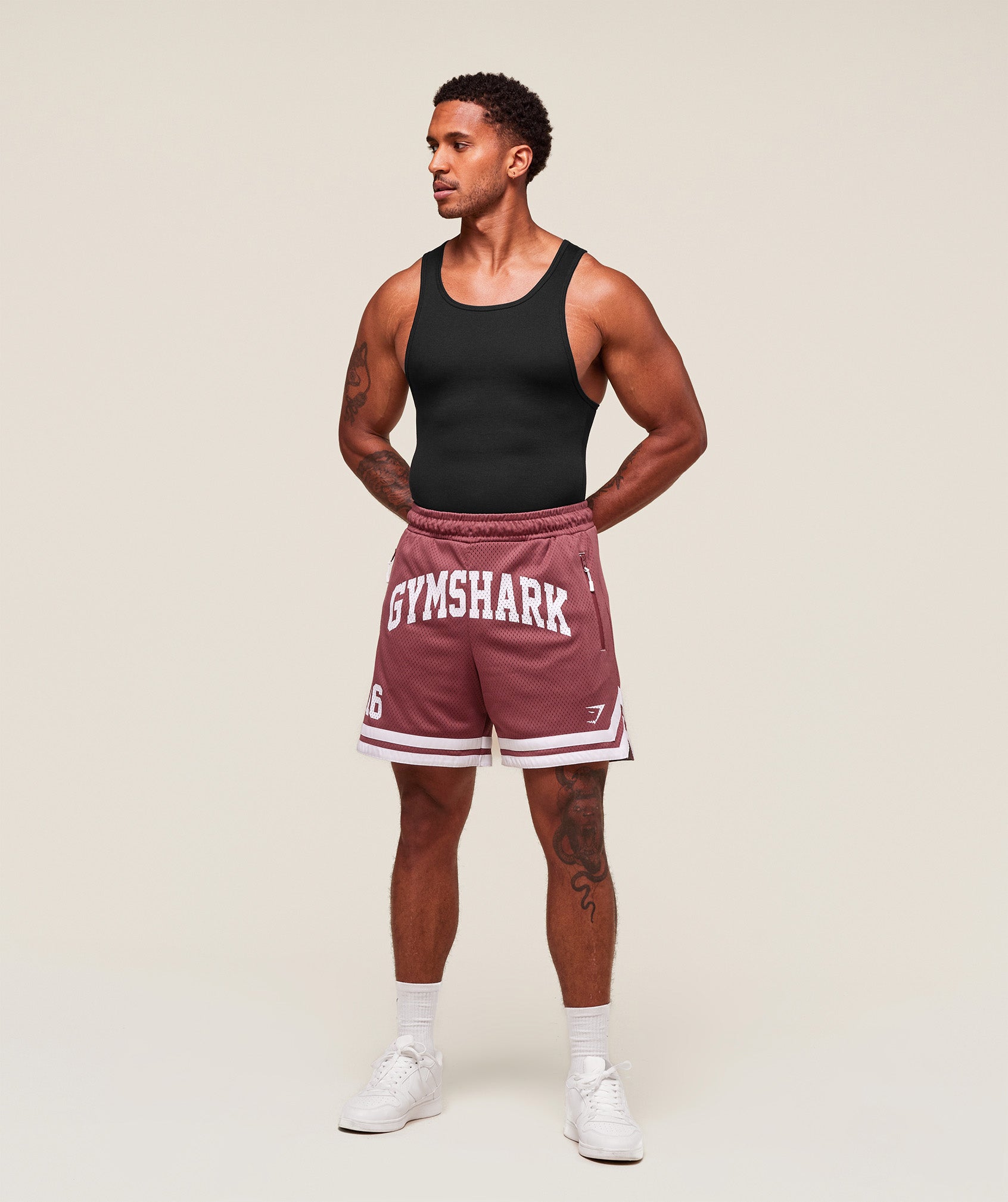 Gymshark Varsity Mesh Shorts Washed Berry Pink
