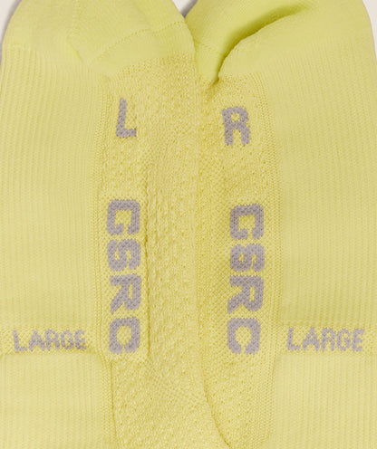 Women's Gymshark Running Elite Crew Sock Single Sorbet Yellow