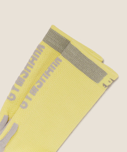 Women's Gymshark Running Elite Crew Sock Single Sorbet Yellow