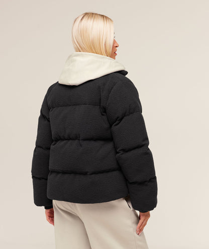 Women's Gymshark Sherpa Puffer Jacket Black