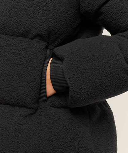 Women's Gymshark Sherpa Puffer Jacket Black