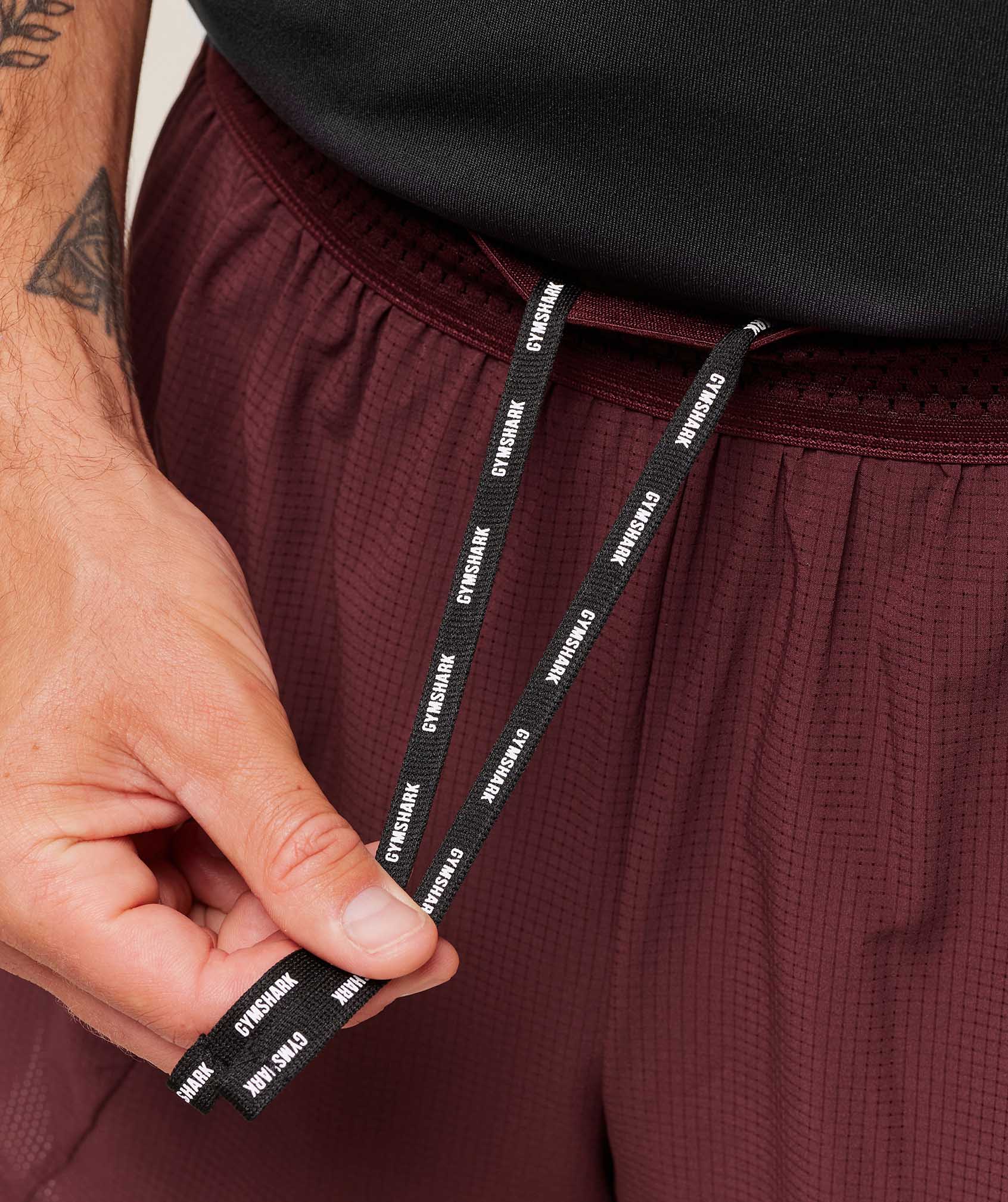 Gymshark Running 4" 2In1 Shorts Rich Maroon