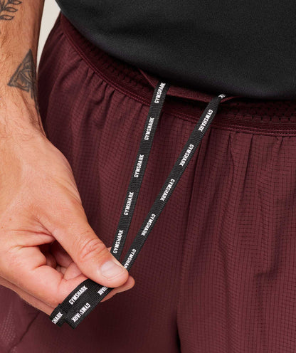 Gymshark Running 4" 2In1 Shorts Rich Maroon