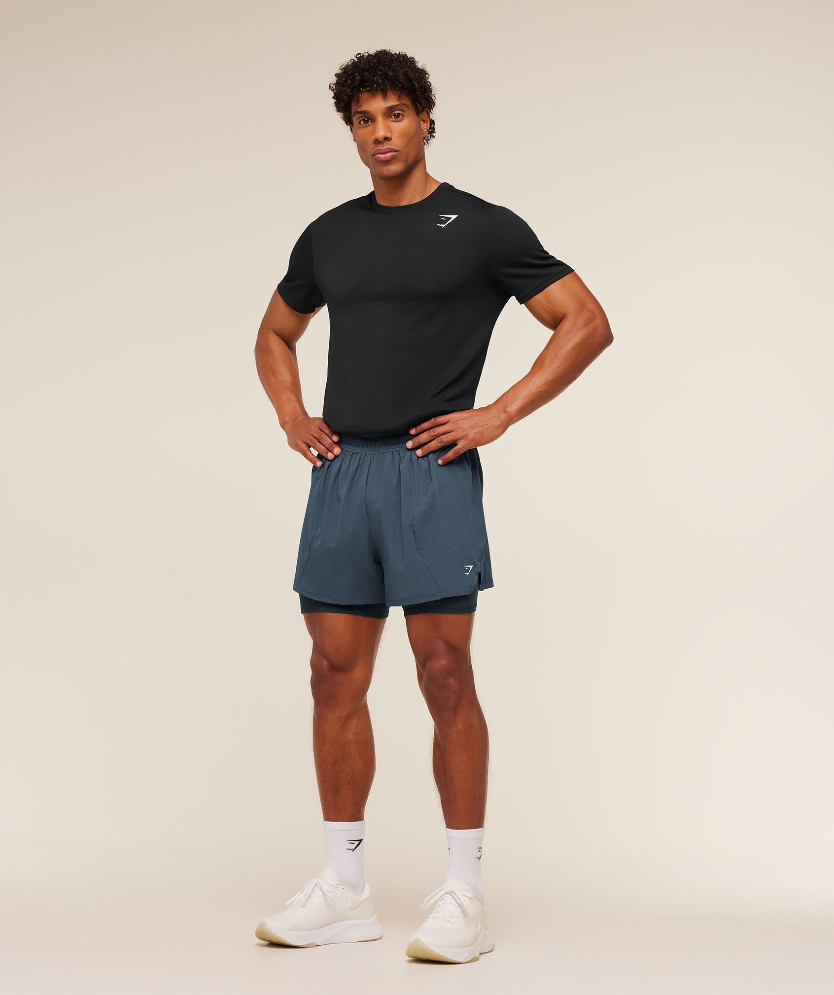 Gymshark Running 4" 2In1 Shorts Gs Stealth Blue