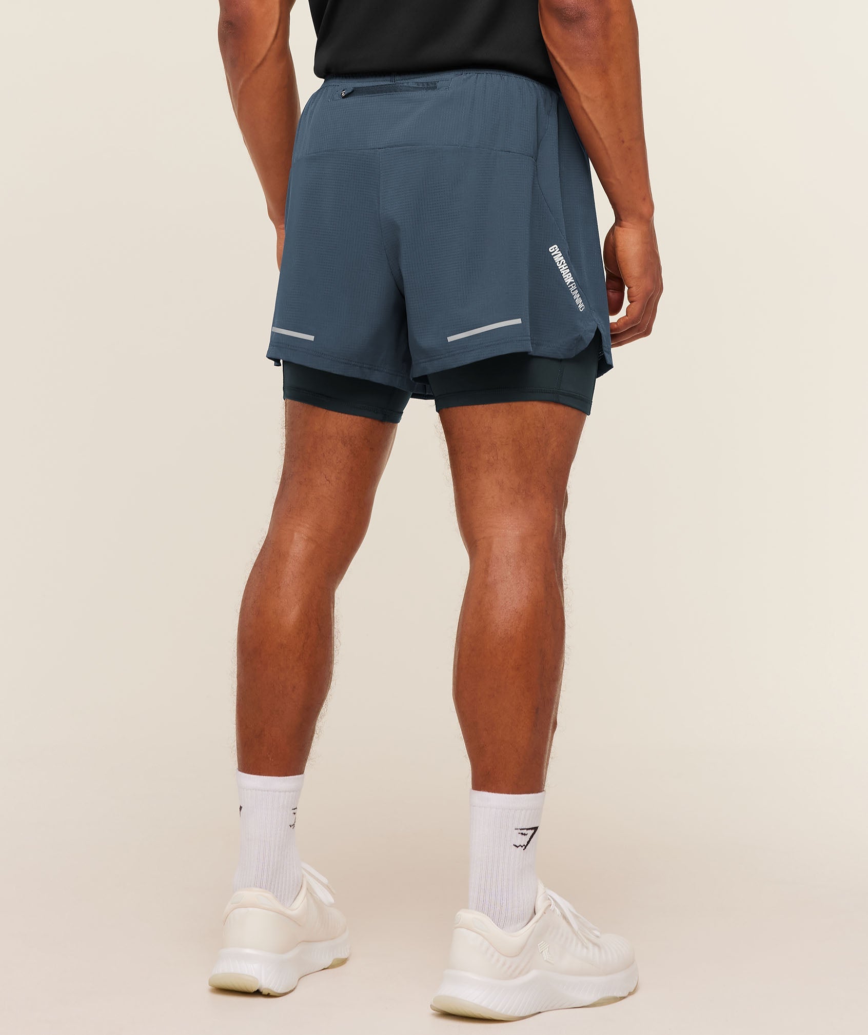 Gymshark Running 4" 2In1 Shorts Gs Stealth Blue