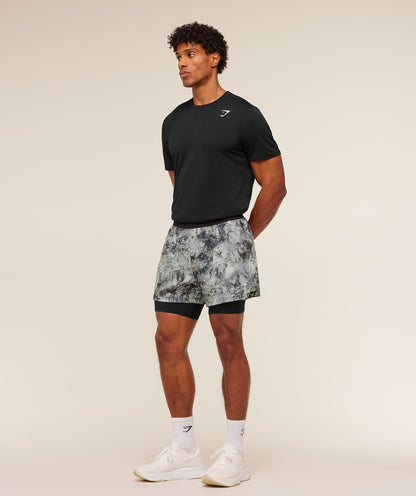 Gymshark Running 4" 2In1 Shorts Dark Grey