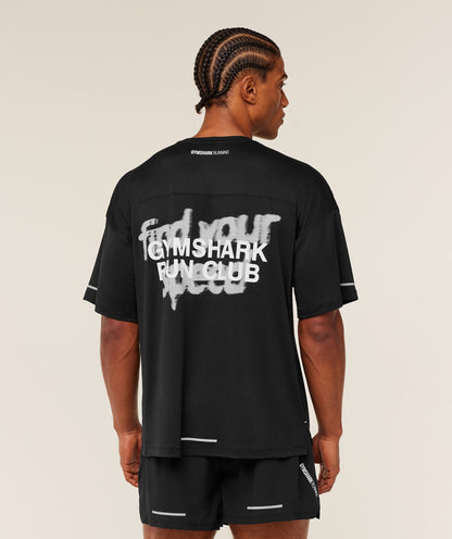 Gymshark Running Graphic T-Shirt Gs Black