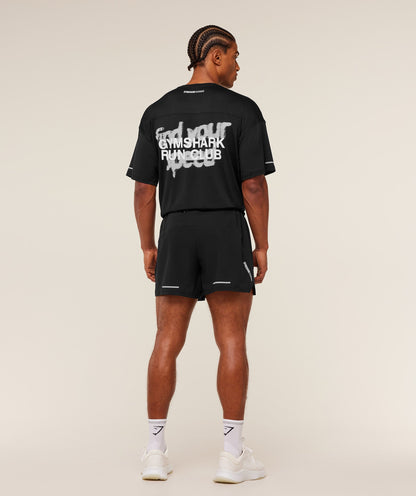 Gymshark Running Graphic T-Shirt Gs Black