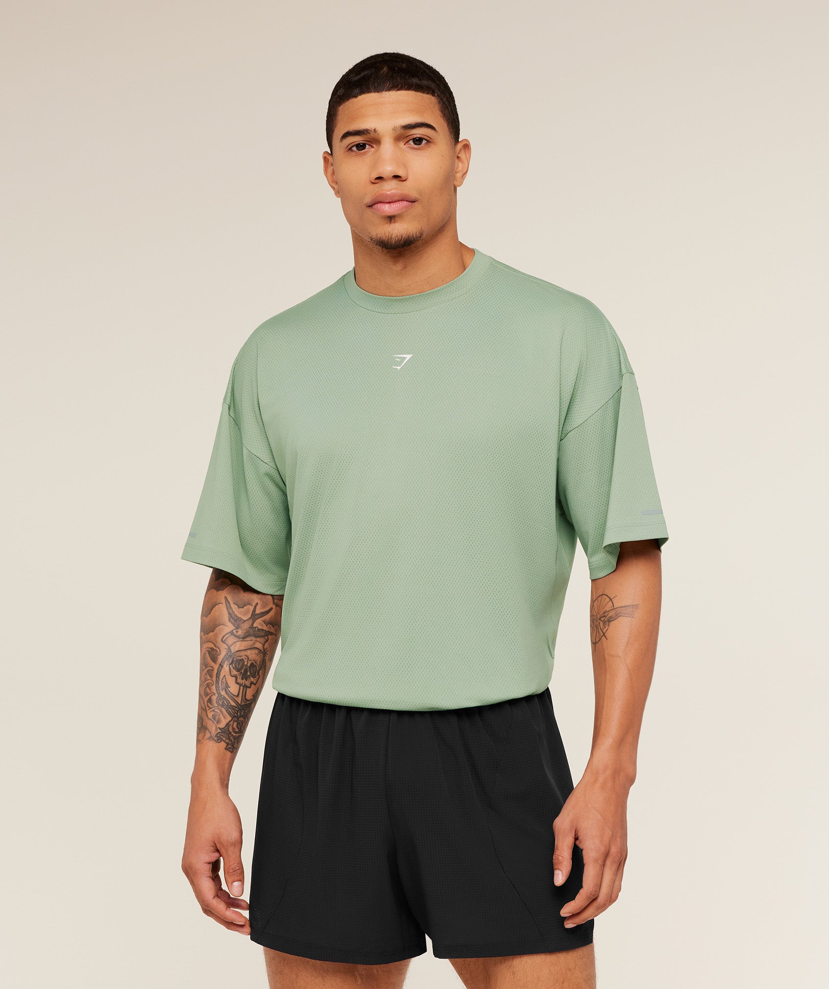 Gymshark Running Graphic T-Shirt Gs Haze Green