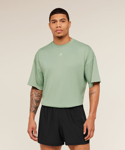 Gymshark Running Graphic T-Shirt Gs Haze Green
