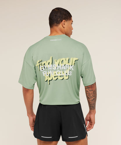 Gymshark Running Graphic T-Shirt Gs Haze Green