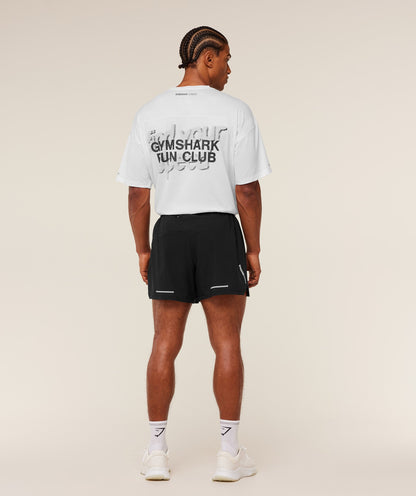 Gymshark Running Graphic T-Shirt Gs White