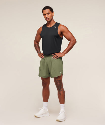 Gymshark Running 5" Shorts Gs Grounded Green