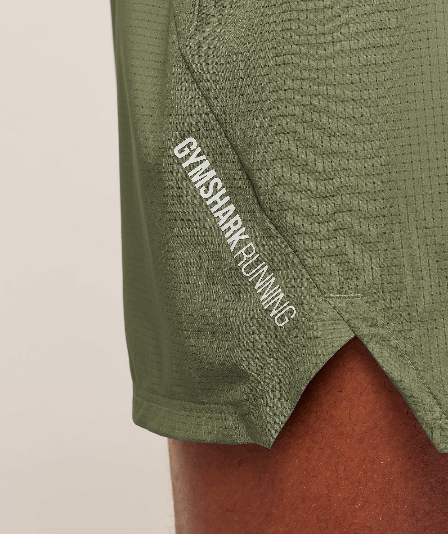 Gymshark Running 5" Shorts Gs Grounded Green