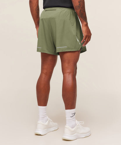 Gymshark Running 5" Shorts Gs Grounded Green