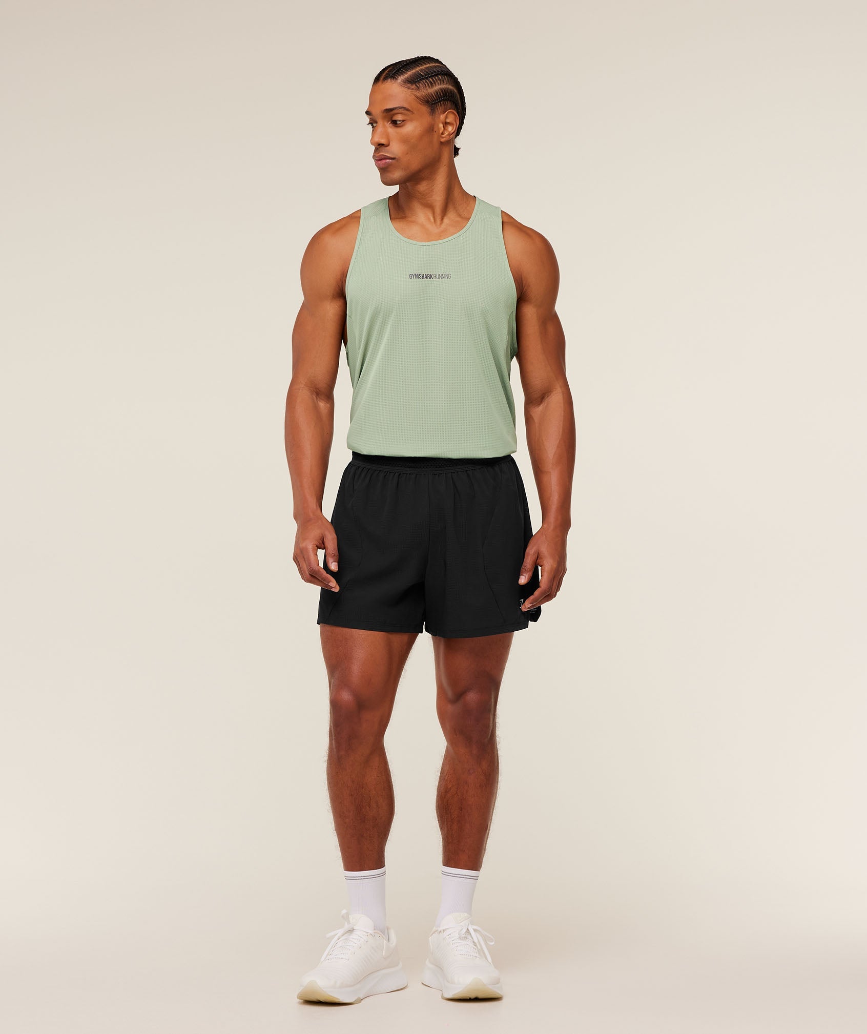 Gymshark Running Tank Gs Haze Green