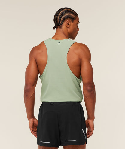 Gymshark Running Tank Gs Haze Green