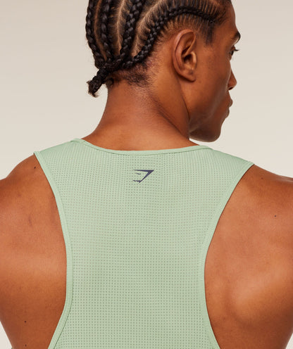 Gymshark Running Tank Gs Haze Green