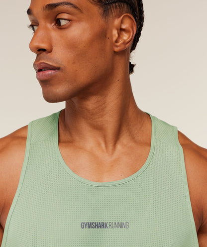 Gymshark Running Tank Gs Haze Green