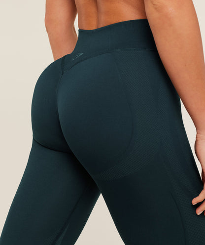 Women's Gymshark Weekend Seamless Leggings Deep Petrol Blue