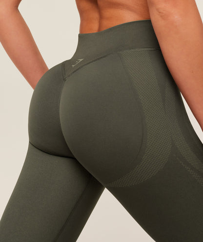 Women's Gymshark Weekend Seamless Leggings Strength Green