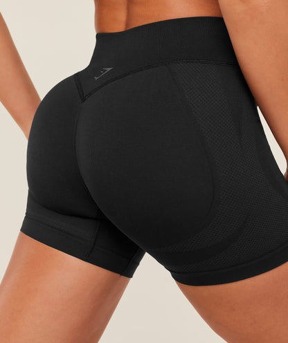 Women's Gymshark Weekend Seamless Shorts Gs Black