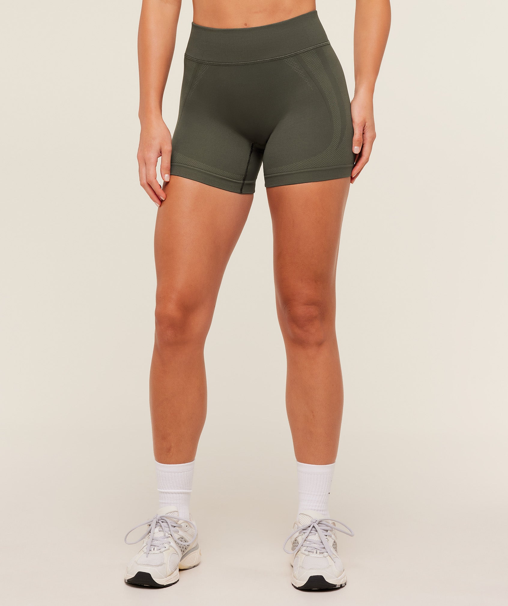 Women's Gymshark Weekend Seamless Shorts Strength Green
