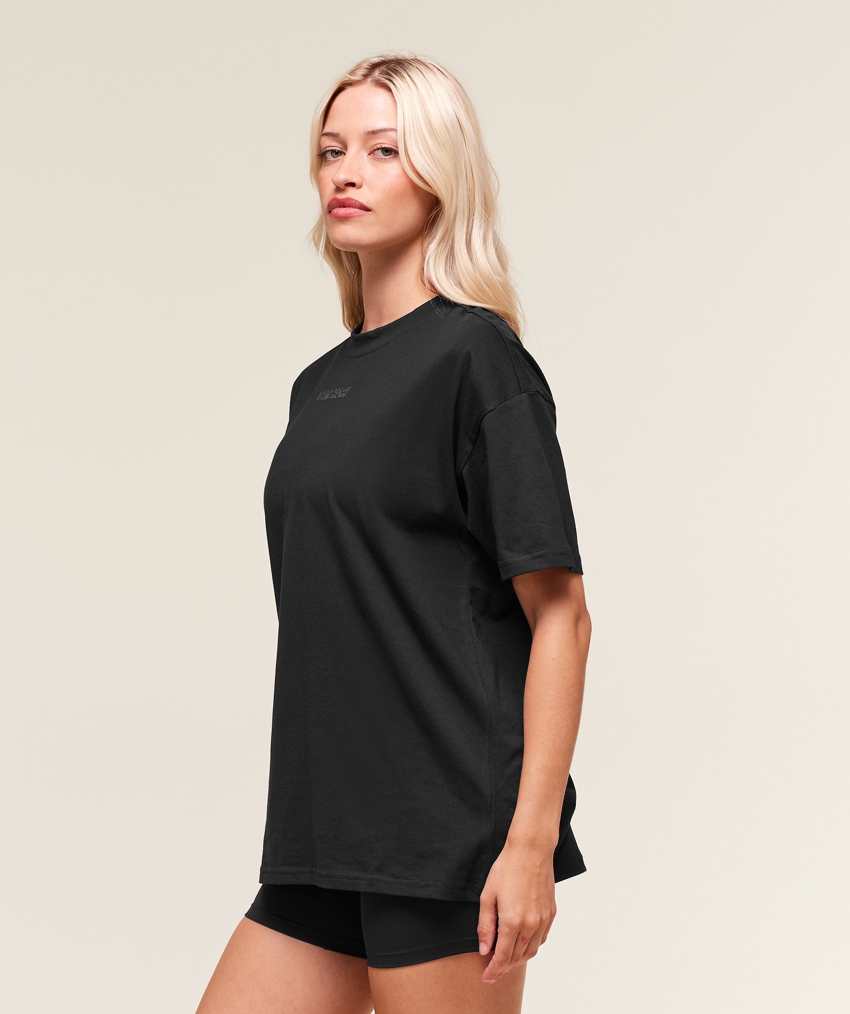 Women's Gymshark Block Oversized T-Shirt Black