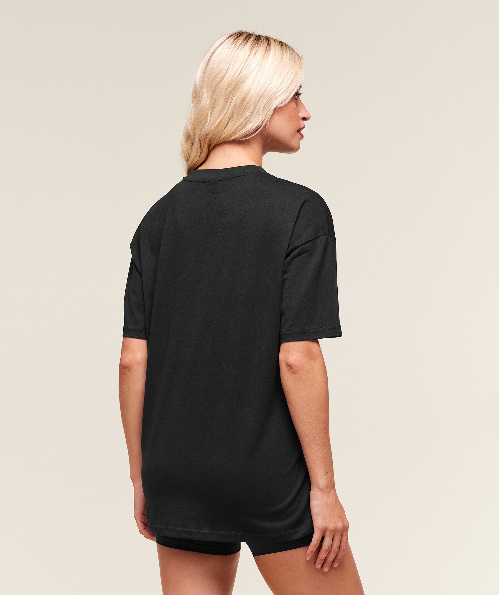 Women's Gymshark Block Oversized T-Shirt Black